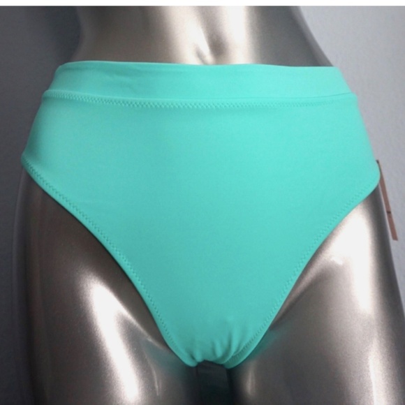 Victoria Secret Seafoam Glow High Leg Midrise High Waist Cheeky Bikini Bottom XS - Picture 2 of 4